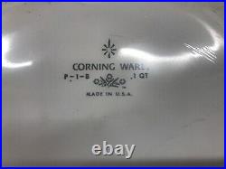 Corning Ware 1 Qt Blue Cornflower (in label) Casserole Dish with Lid P-1-B