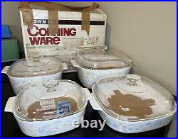 Corning Ware 10 Piece Chef Master Set Pastel New Open Box USA Vintage