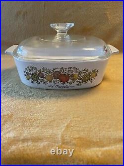 Corning Ware 2 Quart Spice of Life La Marjolaine A-2-B with Pyrex Lid A-9-C