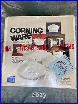 Corning Ware 4-Piece Cornflower Set Brand New Sealed Box P-260-7