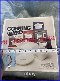 Corning Ware 4-Piece Cornflower Set Brand New Sealed Box P-260-7
