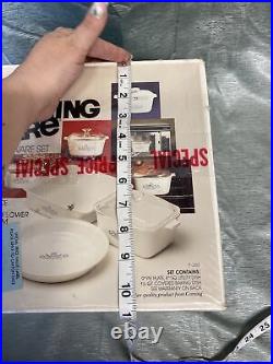 Corning Ware 4-Piece Cornflower Set Brand New Sealed Box P-260-7