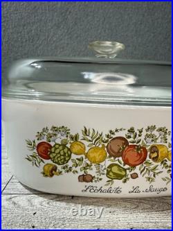 Corning Ware 4 Quart La Sauge With Pyrex Lid USA Oven Microwave A-84-B VTG