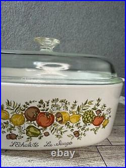 Corning Ware 4 Quart La Sauge With Pyrex Lid USA Oven Microwave A-84-B VTG