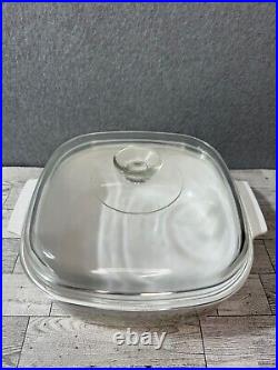 Corning Ware 4 Quart La Sauge With Pyrex Lid USA Oven Microwave A-84-B VTG