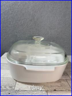 Corning Ware 4 Quart La Sauge With Pyrex Lid USA Oven Microwave A-84-B VTG