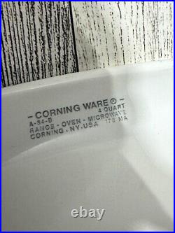 Corning Ware 4 Quart La Sauge With Pyrex Lid USA Oven Microwave A-84-B VTG