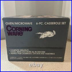 Corning Ware # A-300-177 Forever Yours Casserole Set 6 Pc. New 1990
