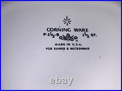 Corning Ware Blue Cornflower 1 1/2Quart Casserole Dish P-1 1/2-B USA