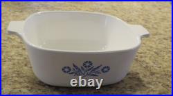 Corning Ware Blue Cornflower 1960's with backstamps Corning Ware Blue Cornflower 1960's with backstamps