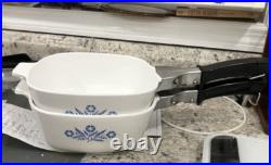 Corning Ware Blue Cornflower 1960's with backstamps Corning Ware Blue Cornflower 1960's with backstamps
