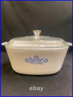 Corning Ware Blue Cornflower Casserole Dish + Lid 2 1/2 Quart Vintage P-2-1/2-B