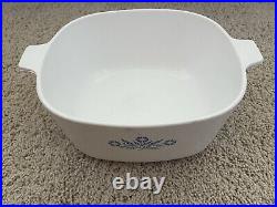 Corning Ware Blue Cornflower P-2 1/2-B 2 1/2 Quart Casserole Dish RARE Vintage