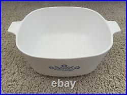 Corning Ware Blue Cornflower P-2 1/2-B 2 1/2 Quart Casserole Dish RARE Vintage