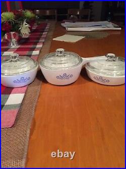 Corning Ware Blue Cornflower Vintage Dish with lid. Own a 9 Piece Set