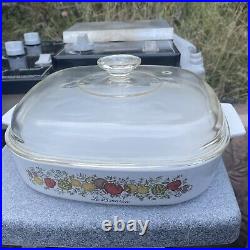 Corning Ware Casserole vintage Dish (A-10-B Le Romarin) with Lid