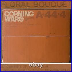 Corning Ware Floral Bouquet NOS A444 Quartet Set 3rd Edition 1971-73 Made in USA