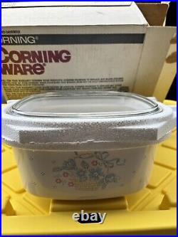 Corning Ware NOS 5 Qt Quart Country Cornflower Casserole Dish In Box A-5-337