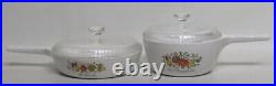 Corning Ware Spice of Life 5 Casserole Baking Dishes with lids Vintage