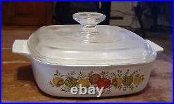 Corning Ware Spice of Life Set of 3 Casserole Dishes with Lid