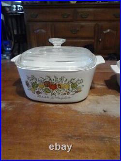 Corning Ware Spice of Life Set of 3 Casserole Dishes with Lid