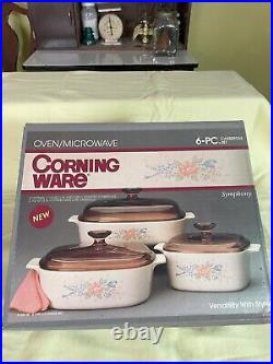 Corning Ware Symphony 6 Pc. Trio Set Covered Casseroles A-300-98