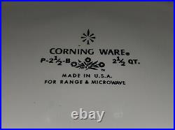Corning Ware VINTAGE Blue Cornflower 2 1/2 Quart Casserole Dish with Lid
