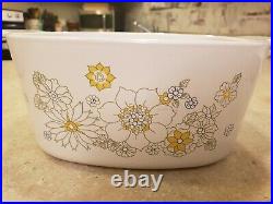 Corning Ware Very Rare Collectable Vintage Flower Bouquet Casserole Dish 3 Qt