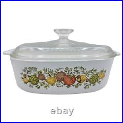 Corning Ware Vintage 1969-1972 Spice Of Life 2 Litre Dish With Lid A-2-B