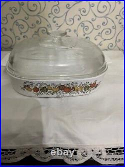 Corning Ware Vintage 1970 Spice of Life A-10-B Le Romarin Casserole with Lid