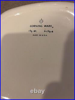 Corning Ware Vintage Lot of 4 Casserole Lids Cornflower Blue & Black Handle