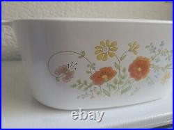 Corning Ware Wild Flower Rare Pattern from 1977-1984 5 Liters