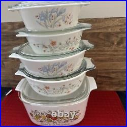 Corning Ware Wildflower/Spring Bouquet Vintage Bundle Set