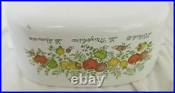 Corning Ware spice of life Casserole Dish & Lid A-5-B 5L Rare 3 named Vintage