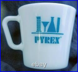 Corning pyrex blue mug vintage rare lab ware test tubes beakers medical exc