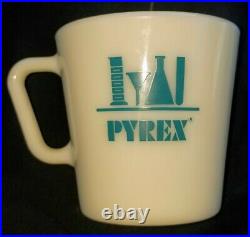 Corning pyrex blue mug vintage rare lab ware test tubes beakers medical exc