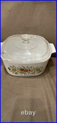 CorningWare casserole. Vintage LEchalote La Marjolaine 3 Quarts including lid