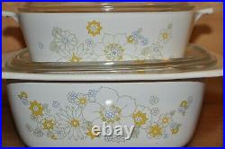 Corningware Floral Bouquet Casserole Dish & Dutch Oven BUNDLE - VINTAGE