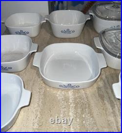 Corningware blue cornflower 11 piece set. Three Lids Are Interchangeable Corningware blue cornflower 11 piece set. Three Lids Are Interchangeable