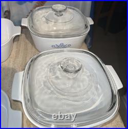 Corningware blue cornflower 11 piece set. Three Lids Are Interchangeable Corningware blue cornflower 11 piece set. Three Lids Are Interchangeable
