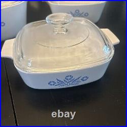 Custom Lot of 14 Pcs 1960-70's Vintage Corning Ware Blue Cornflower Casserole