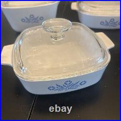 Custom Lot of 14 Pcs 1960-70's Vintage Corning Ware Blue Cornflower Casserole