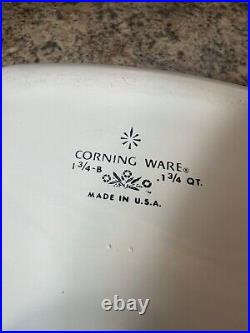 EXTREMELY RARE Vintage Pyrex Corning Wear Blue Cornflower Corningwear Dish & Lid