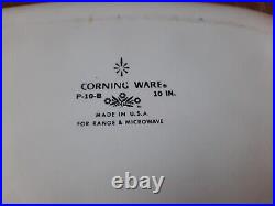 EXTREMELY RARE Vintage Pyrex Corning Wear Blue Cornflower Corningwear Dish & Lid