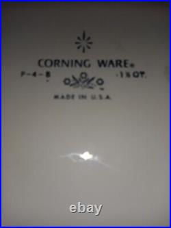EXTREMELY RARE Vintage Pyrex Corning Wear Blue Cornflower Corningwear Dish & Lid