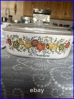 Extremely Rare Vintage Corning Ware La Marjolaine Spice Of Life Casserole Dish