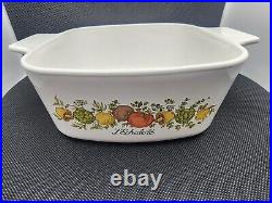 L'Echalote Corning Ware A-1.5-B 1.5 Liter Vintage Spice Of Life Stamped 51