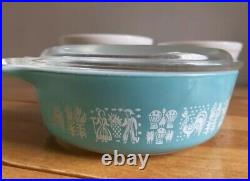 Lady On The Left Rare Vintage Pyrex 471 Butterprint Casserole Dish With LID