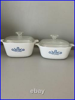 Lot Of 22 Piece Vintage Corning Ware Blue Cornflower Cookware Classic American