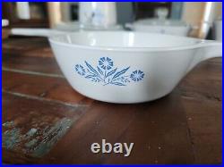 Lot of 6 Vintage Corning Ware Blue Cornflower Casserole Baking Dishes with6 Lids